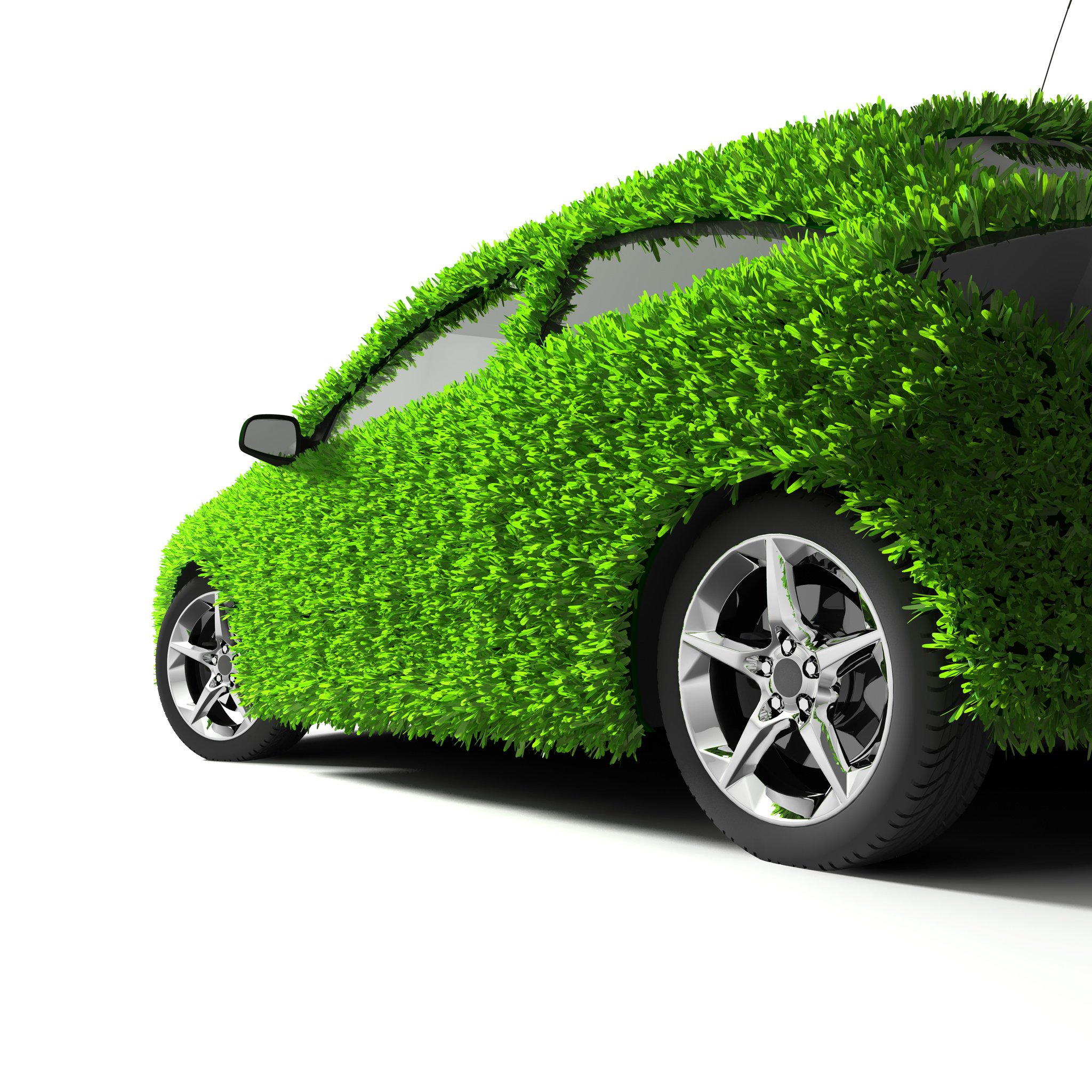 Coche eléctrico conectado a estación de carga
